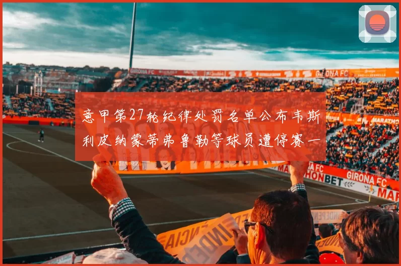 意甲第27轮纪律处罚名单公布韦斯利皮纳蒙蒂弗鲁勒等球员遭停赛一轮